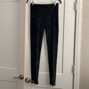 Free Press Velvet Black Leggings - NWT